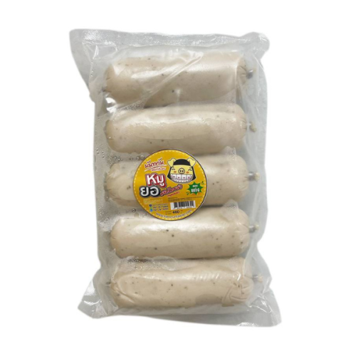 หมูยอพริกไทยดำผสมไก่ พ็ค 5 ชิ้น (450 กรัม) 